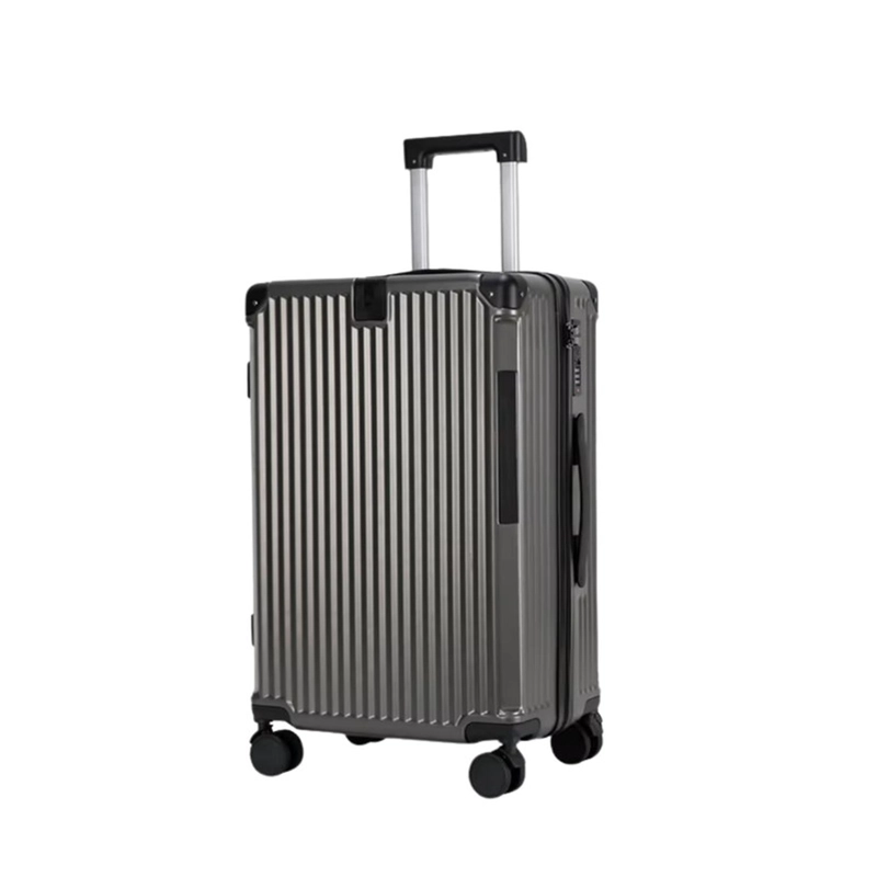 MALETA TAPA DURA MODERNA 71X44X27 CM PORTA VASO USB GRIS - 7