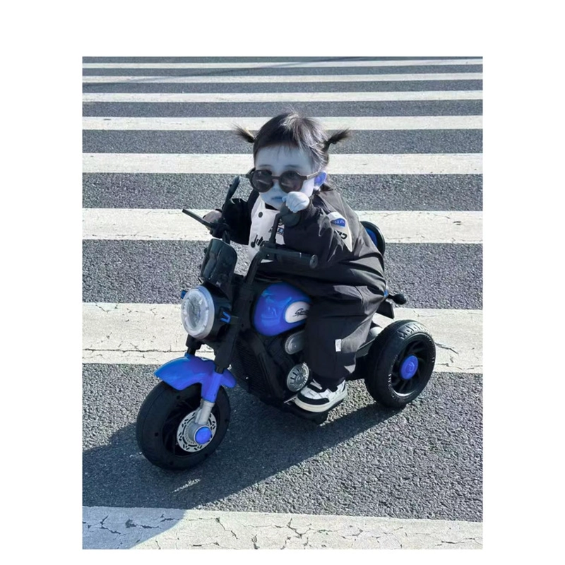 AUTO ELECTRICO MOTO JUGUETE INFANTIL A BATERIA 518 AZUL - 8