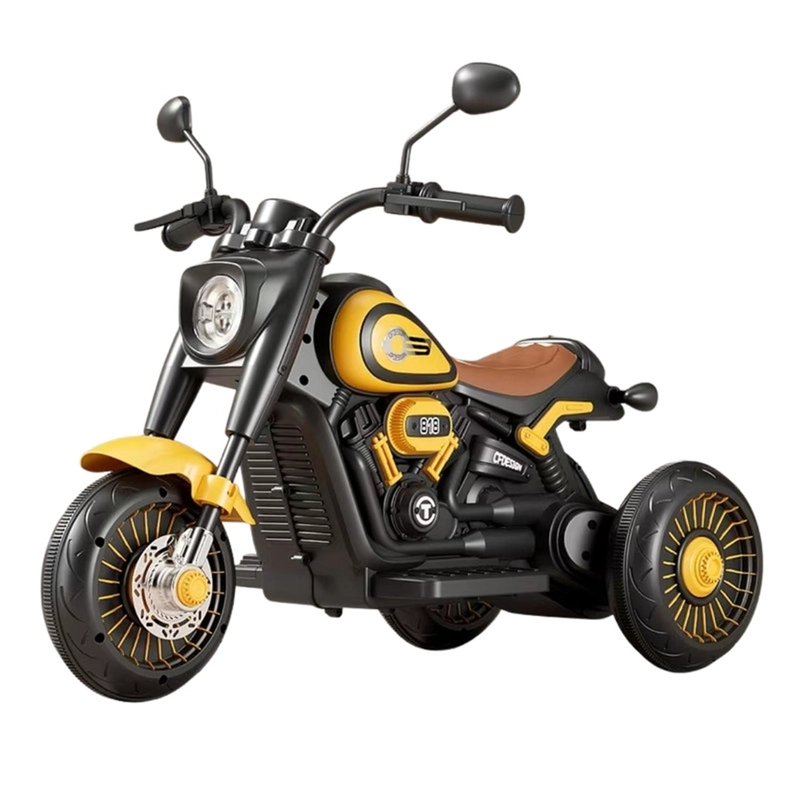MOTO JUGUETE AUTO ELECTRICO INFANTIL BATERIA M818 AMARILLA - 1