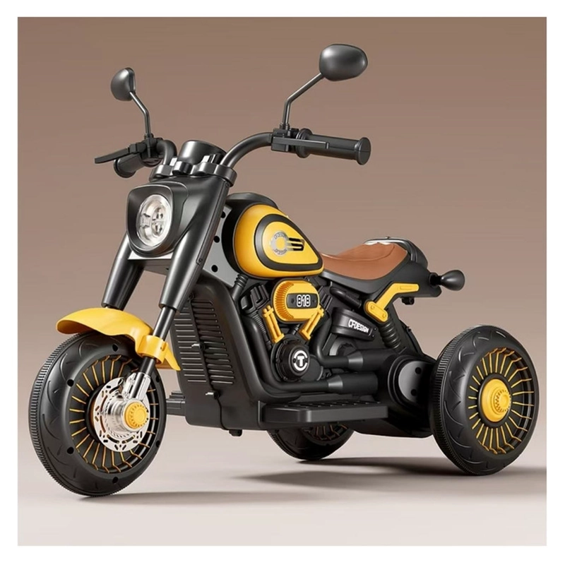MOTO JUGUETE AUTO ELECTRICO INFANTIL BATERIA M818 AMARILLA - 2