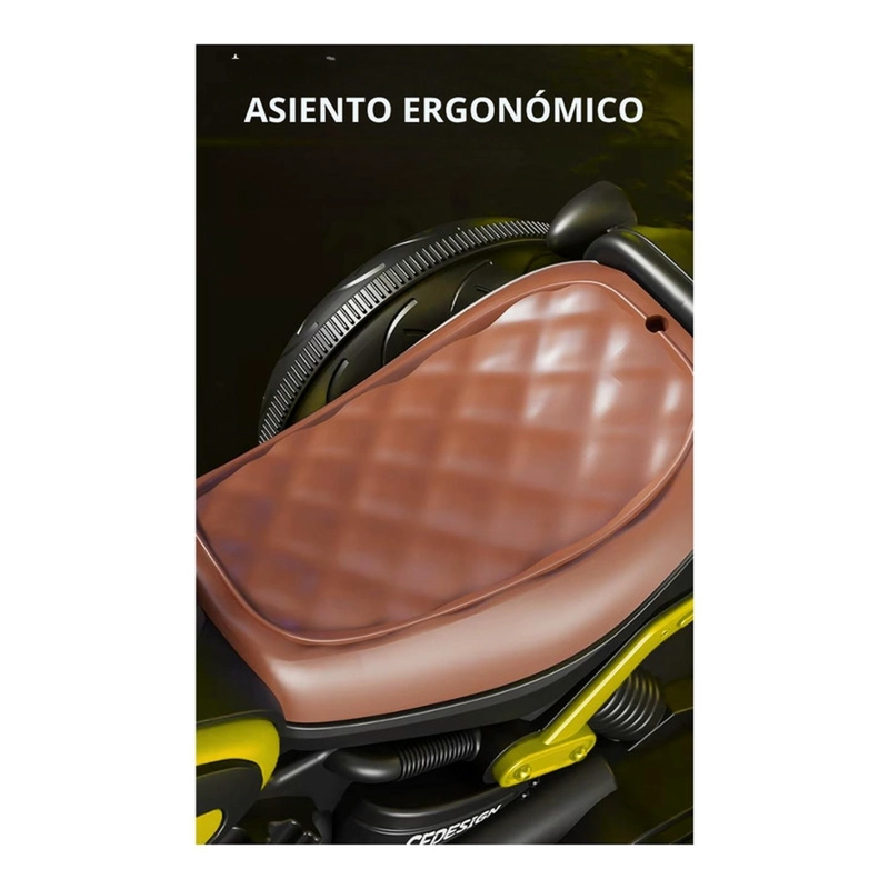 MOTO JUGUETE AUTO ELECTRICO INFANTIL BATERIA M818 AMARILLA - 5