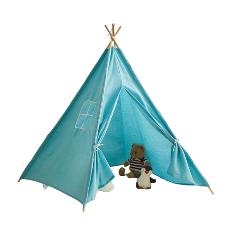 CARPA TIPI NIÑOS INFANTIL 160 CM CELESTE JUGUETE DECORACION - 1