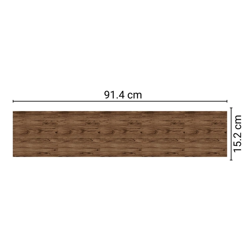 PISO VINILICO ADHESIVO SIMIL MADERA 91,4X15,2 NOGAL CHOCOLAT - 5