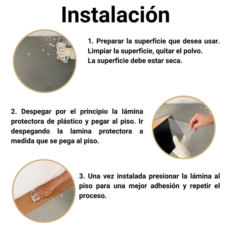 PISO VINILICO ADHESIVO SIMIL MADERA 91,4X15,2 NOGAL CHOCOLAT - 9
