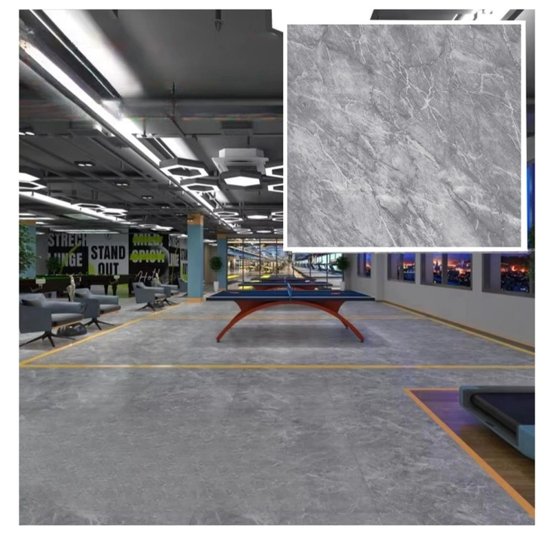 PISO VINILICO SIMIL PORCELANATO 45,7X45,7 PIEDRA GRIS - 1
