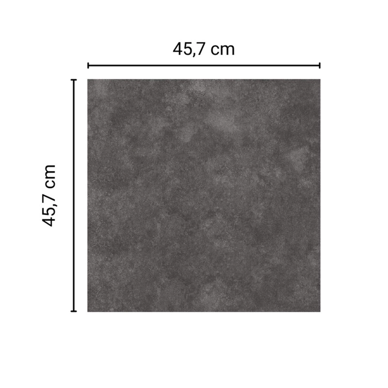 PISO VINILICO SIMIL PORCELANATO 45,7X45,7 GRIS OSCURO - 3