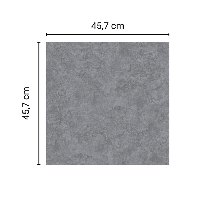 PISO VINILICO SIMIL PORCELANATO 45,7X45,7 GRIS CLARO - 3