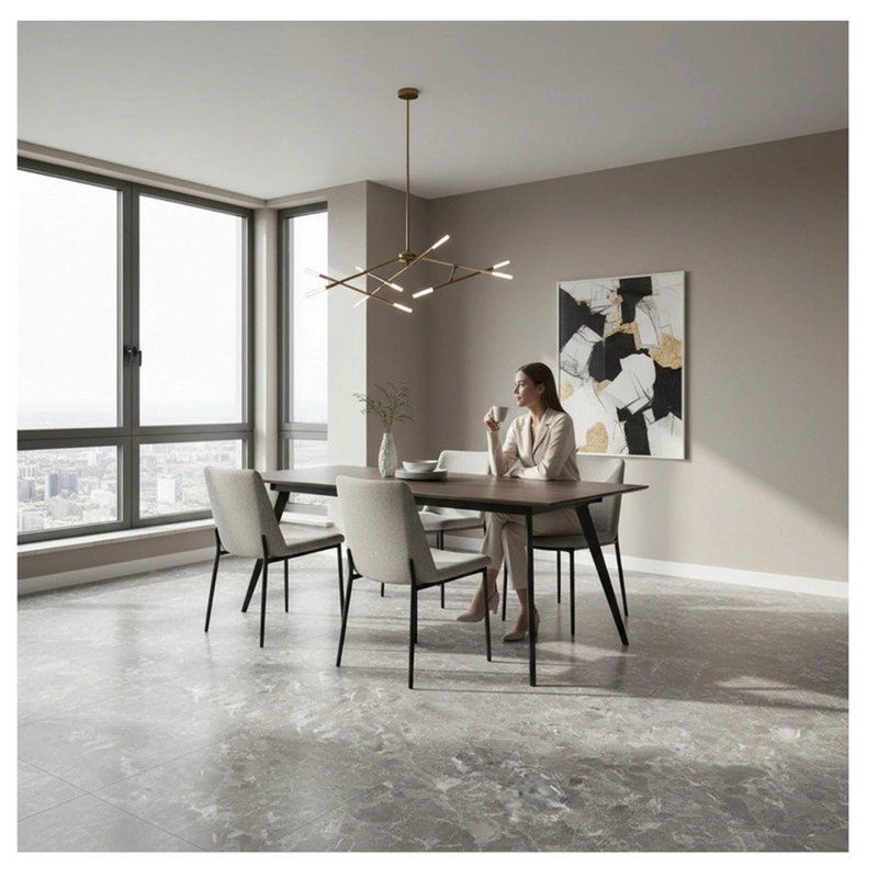 PISO VINILICO SIMIL PORCELANATO 45,7X45,7 MARMOL GRIS - 4