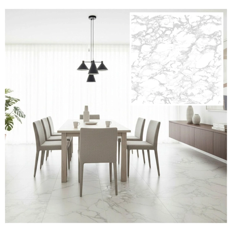 PISO VINILICO SIMIL PORCELANATO 45,7X45,7 MARMOL BLANCO - 1