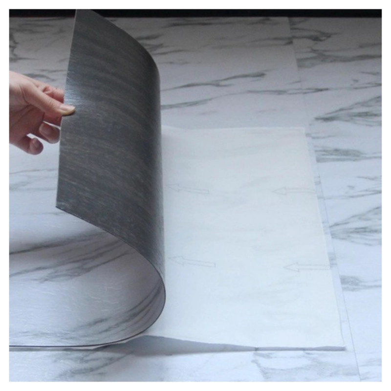 PISO VINILICO SIMIL PORCELANATO 45,7X45,7 MARMOL BLANCO - 5