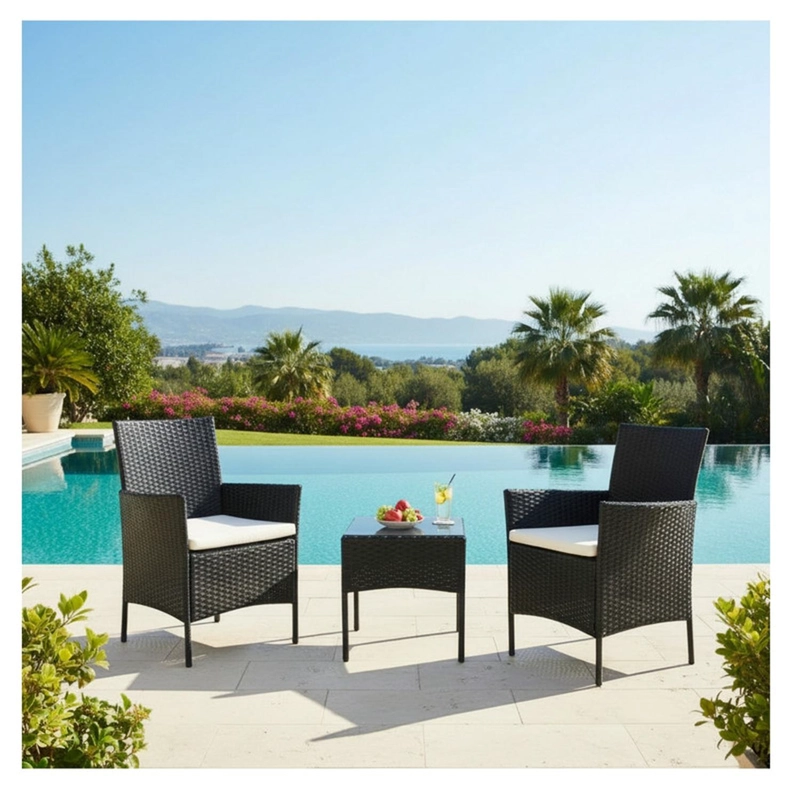 JUEGO DE TERRAZA LIVING RATAN SINTE TICO SALLY 3 PIEZAS - 3