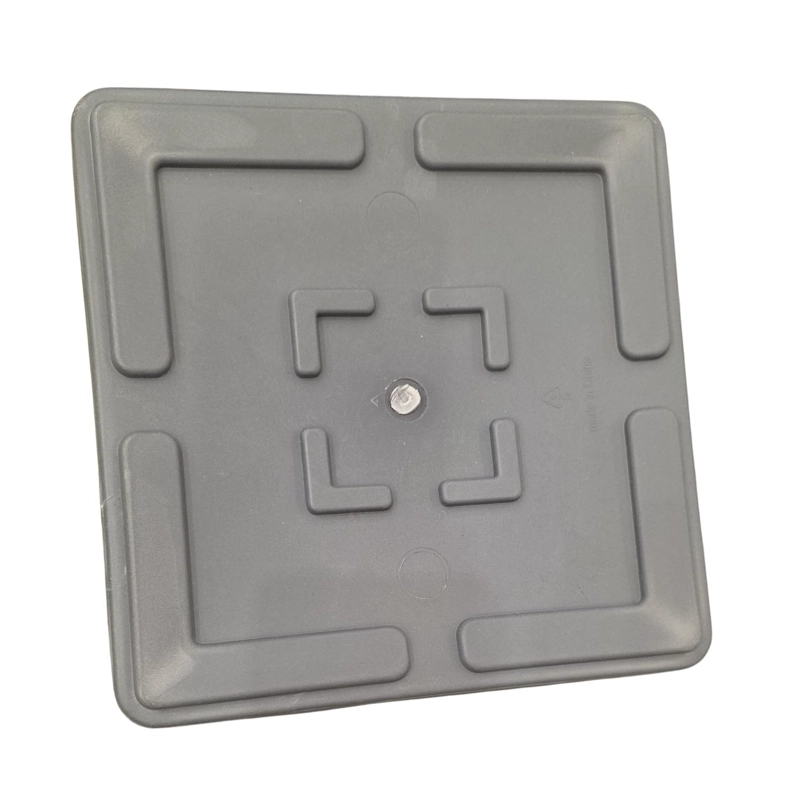 MACETERO RECTANGULAR ALTO TEXTURADO GRIS JARDIN TERRAZA - 7