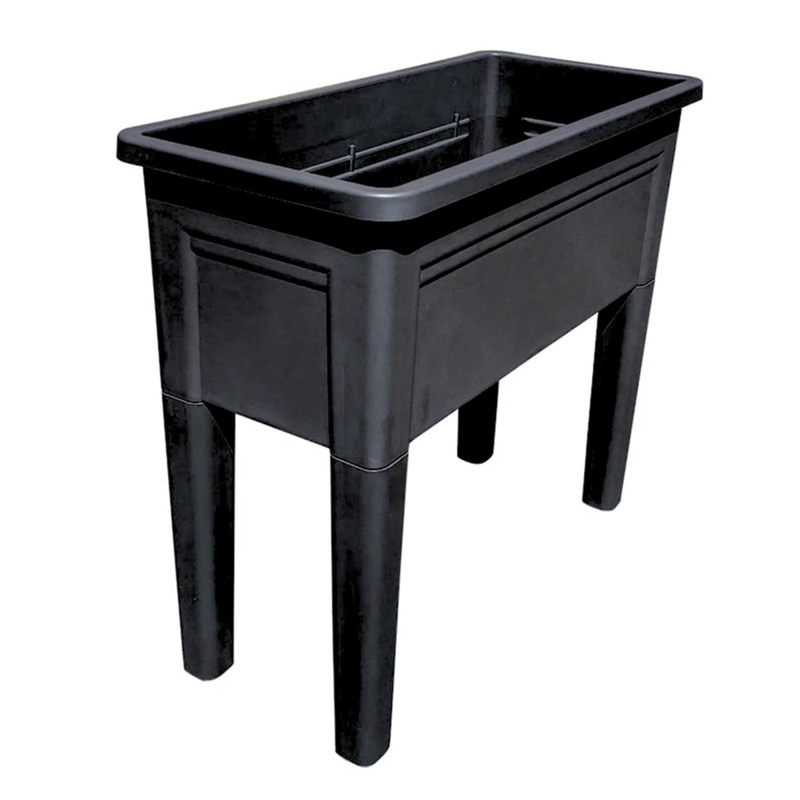 JARDINERA ELEVADA MACETERO PARA HUERTO CON PATAS NEGRO - 2