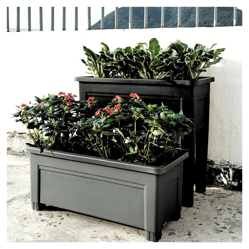 JARDINERA ELEVADA MACETERO PARA HUERTO CON PATAS NEGRO - 3