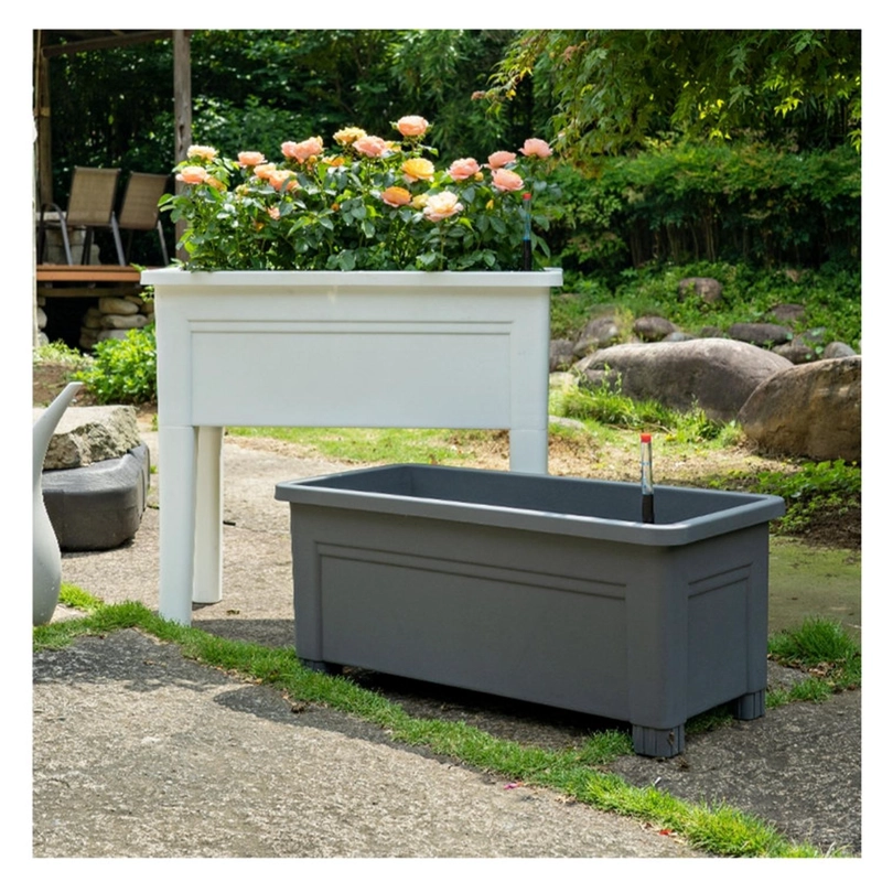 JARDINERA ELEVADA MACETERO PARA HUERTO CON PATAS NEGRO - 6