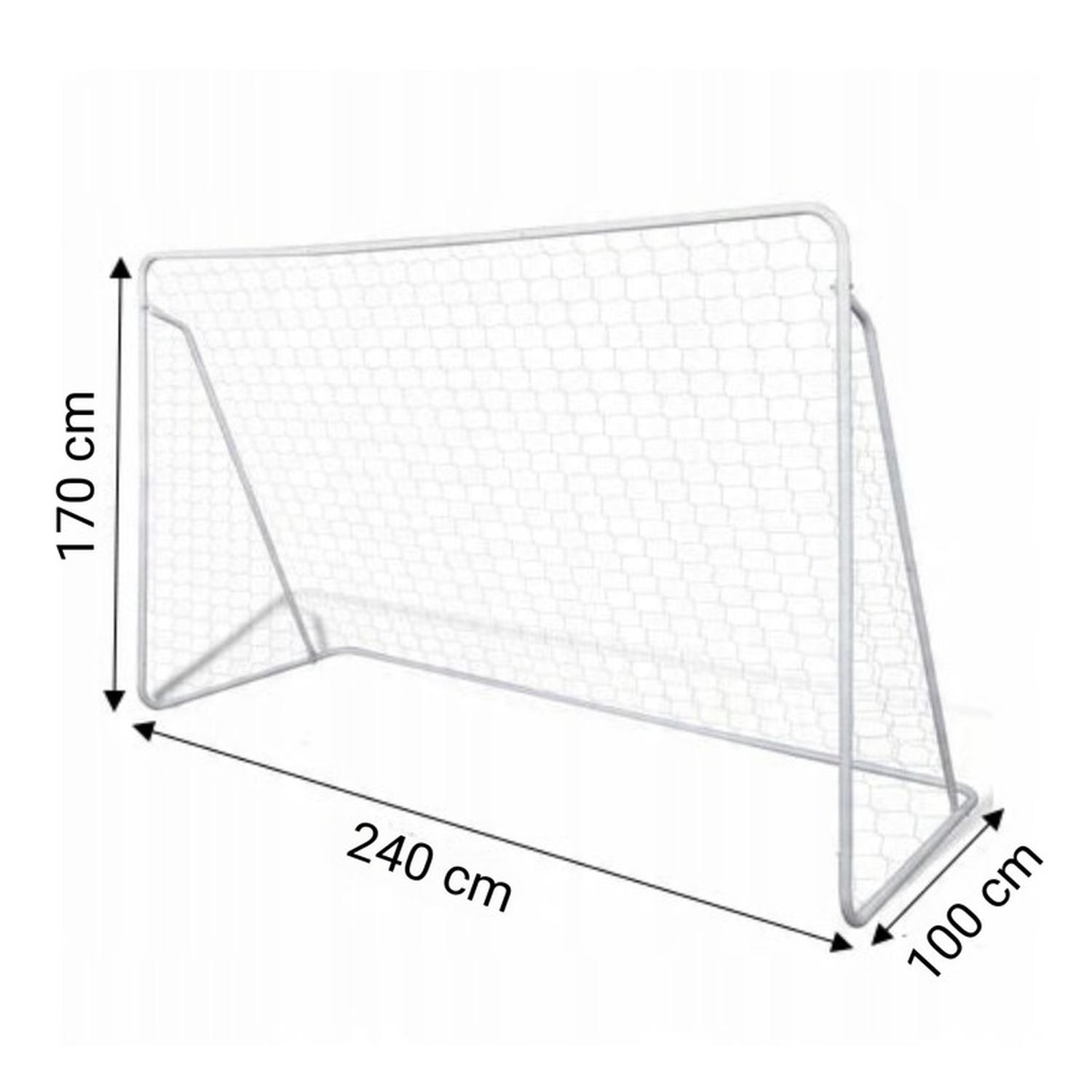 PACK 2 ARCOS FUTBOL METALICO 240X170X100 CM + RED - 4