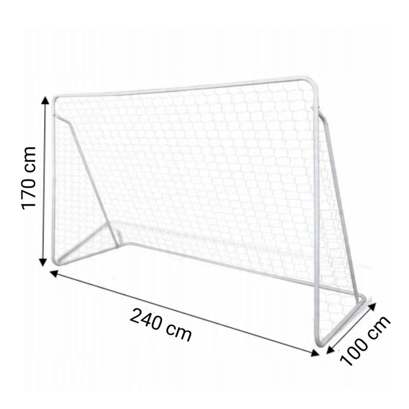 ARCO FUTBOL METALICO 240X170X100 CM + RED - 3