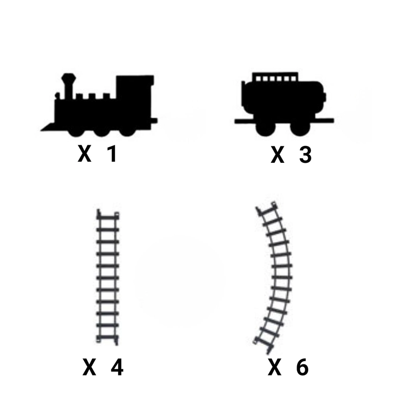 TREN DE JUGUETE PISTA 3 VAGONES CAMIONES LUZ SONIDO HUMO - 4