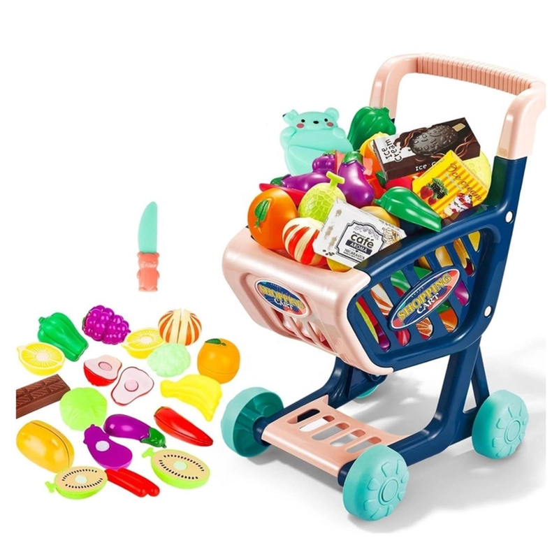 CARRO SUPERMERCADO JUGUETE CARRITO COMPRAS 36 PIEZAS - 1