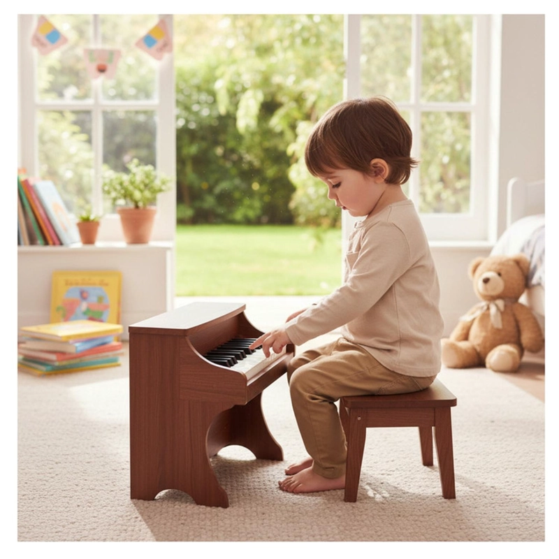 PIANO INFANTIL MADERA JUGUETE MUSICAL 25 TECLAS - 6