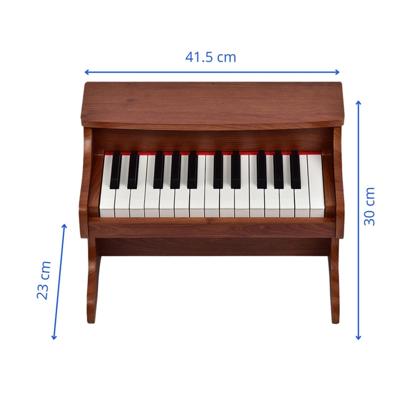 PIANO INFANTIL MADERA JUGUETE MUSICAL 25 TECLAS - 7