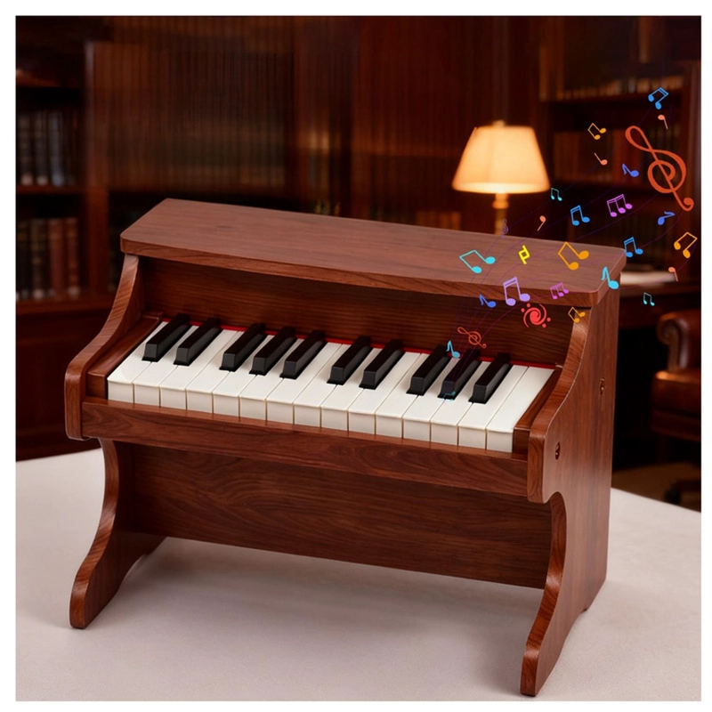 PIANO INFANTIL MADERA JUGUETE MUSICAL 25 TECLAS - 8