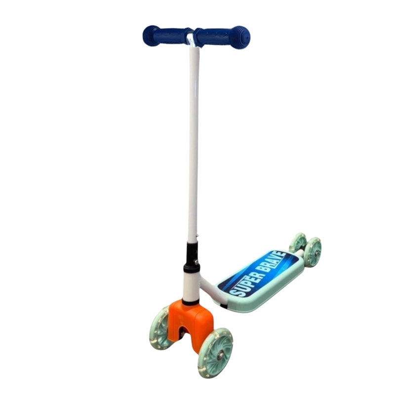 SCOOTER INFANTIL 4 RUEDAS AJUSTABLE NIÑO ESTABLE AZUL - 1