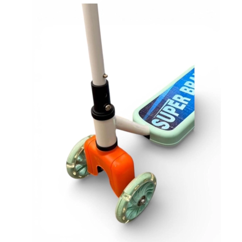 SCOOTER INFANTIL 4 RUEDAS AJUSTABLE NIÑO ESTABLE AZUL - 5