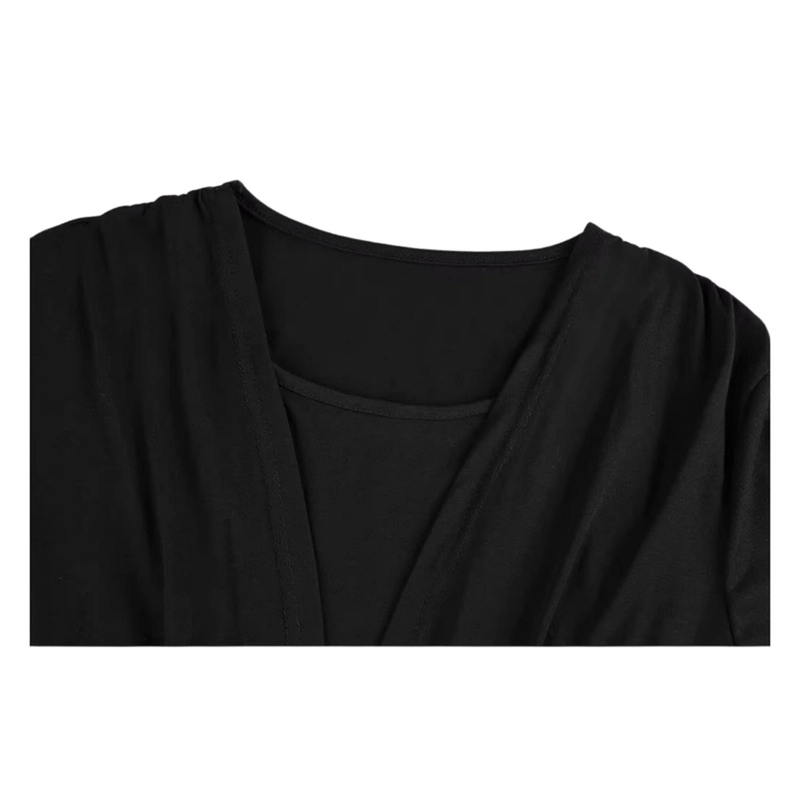 POLERA LACTANCIA MATERNIDAD MANGA LARGA VERO NEGRO - 6