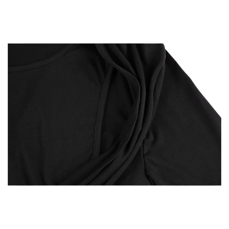 POLERA LACTANCIA MATERNIDAD MANGA LARGA VERO NEGRO - 8