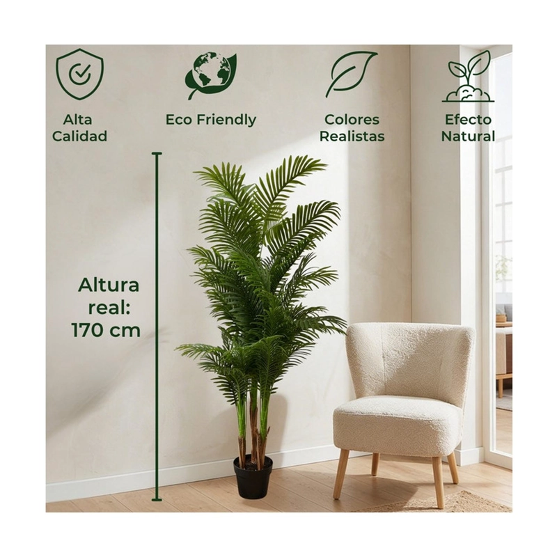 PLANTA ARTIFICIAL PALMERA ARECA ALTA 170 CM - 4