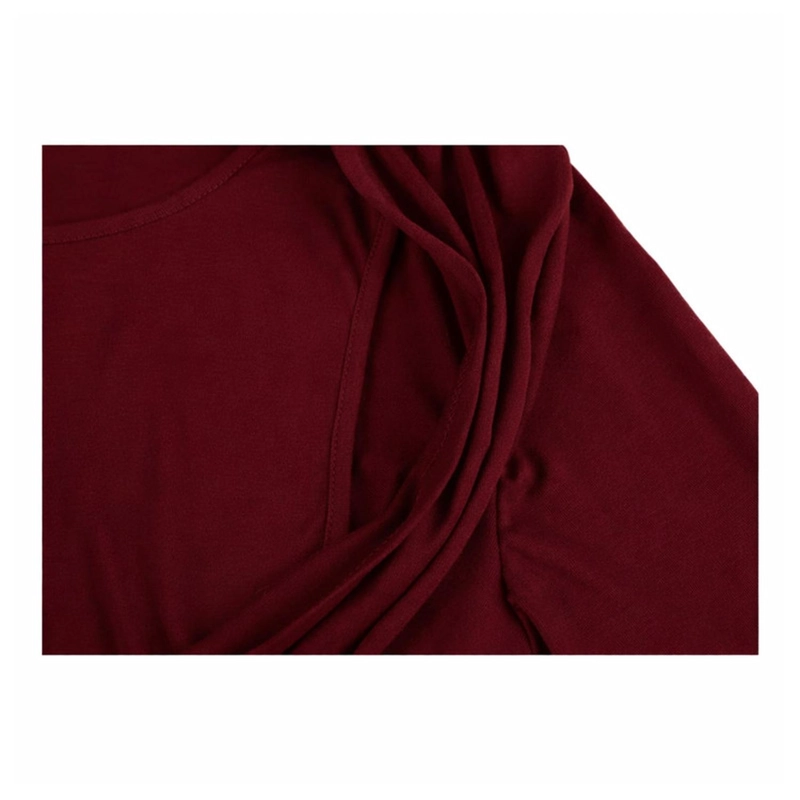 POLERA LACTANCIA MATERNIDAD MANGA LARGA VERO ROJA - 8