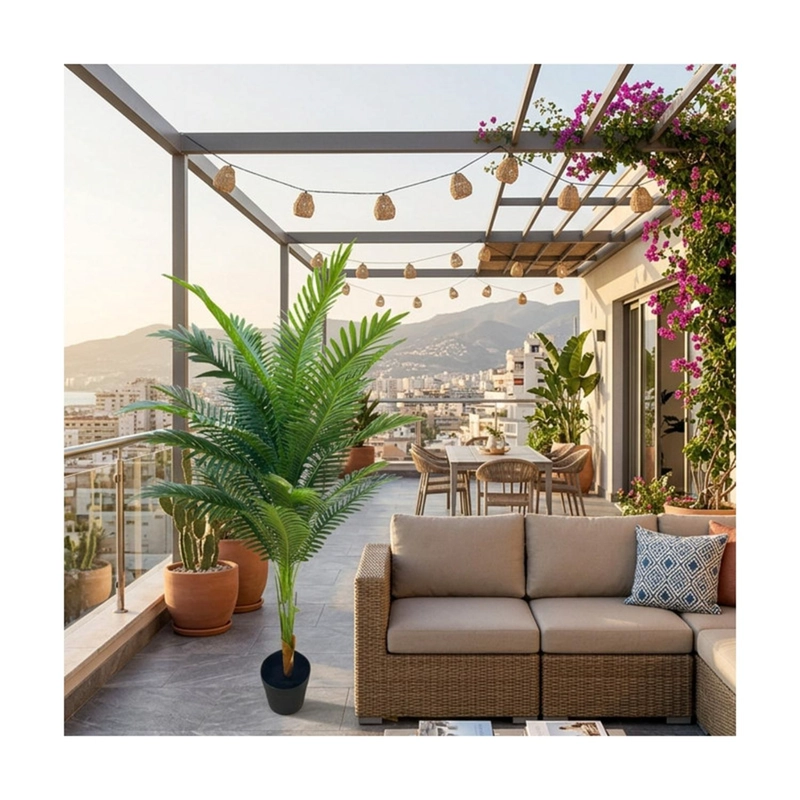 PLANTA ARTIFICIAL PALMERA ARECA DECORATIVA 130 CM - 7