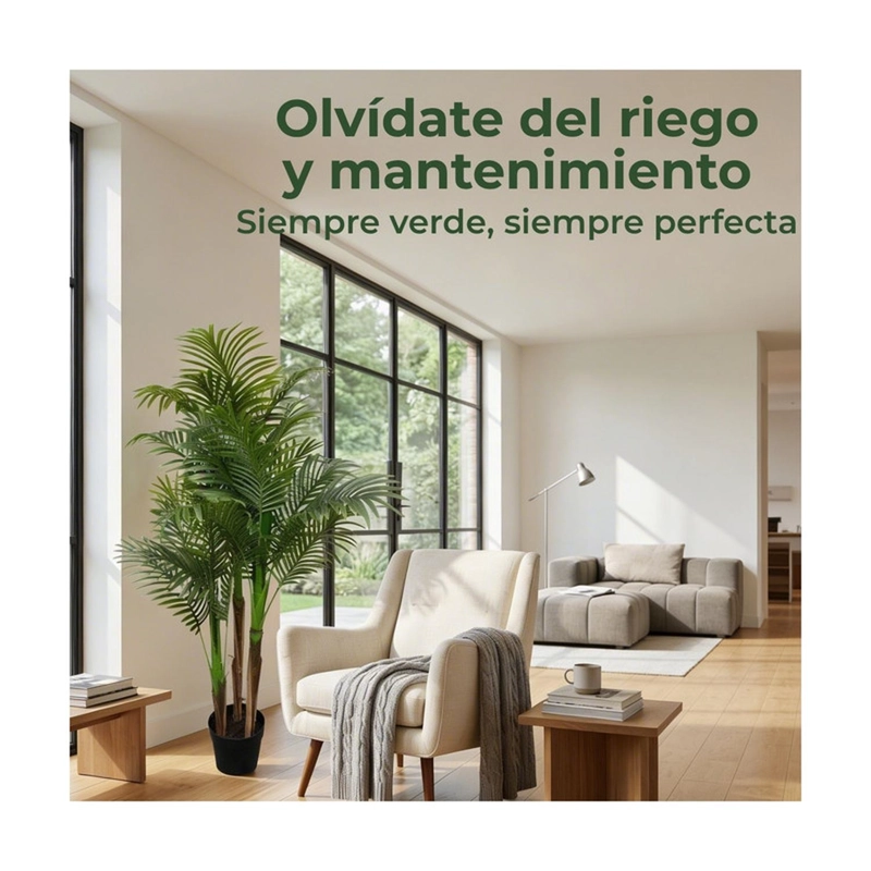PLANTA ARTIFICIAL PALMERA ARECA FRONDOSA 135 CM - 6