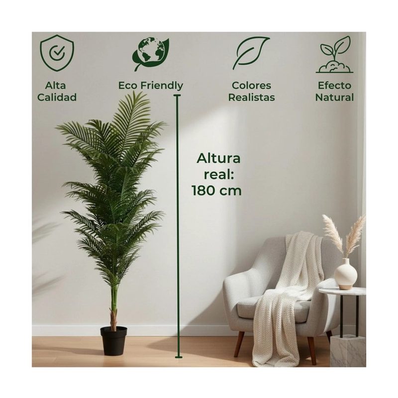 PLANTA ARTIFICIAL PALMERA ARECA ALTA 180 CM - 4
