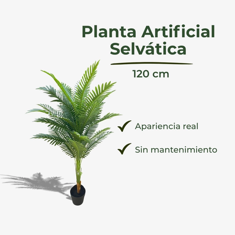 PLANTA ARTIFICIAL PALMERA ARECA DECORATIVA 120 CM - 3