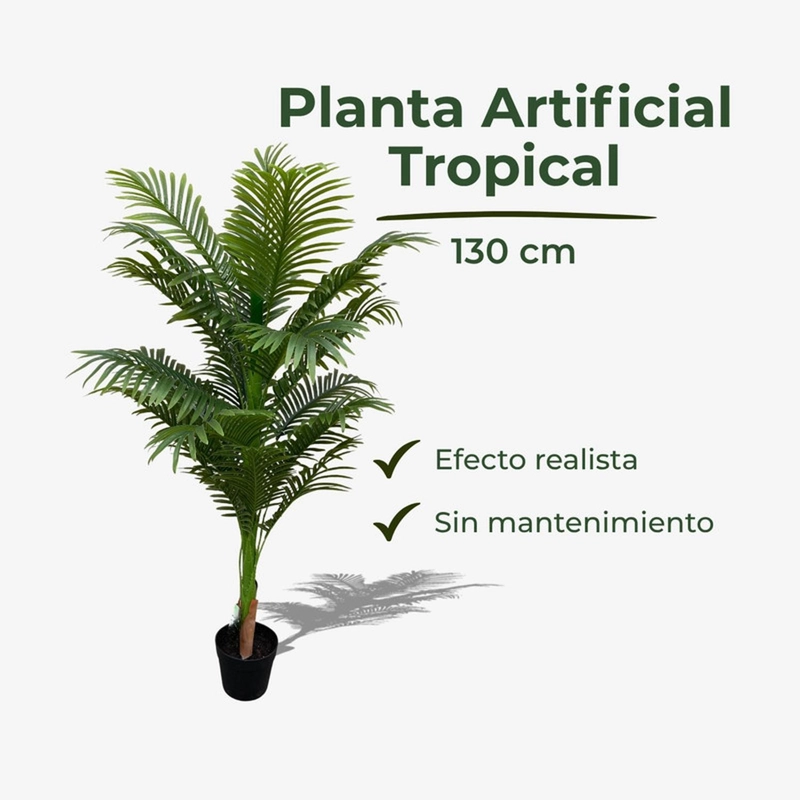 PLANTA ARTIFICIAL PALMERA ARECA FRONDOSA 130 CM - 3