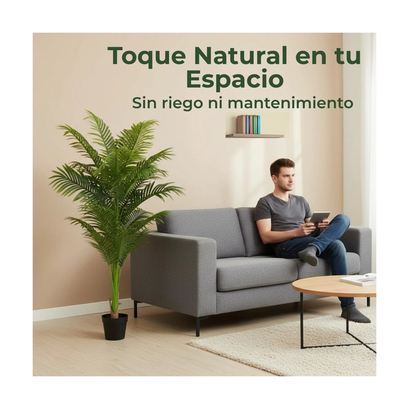 PLANTA ARTIFICIAL PALMERA ARECA FRONDOSA 130 CM - 6