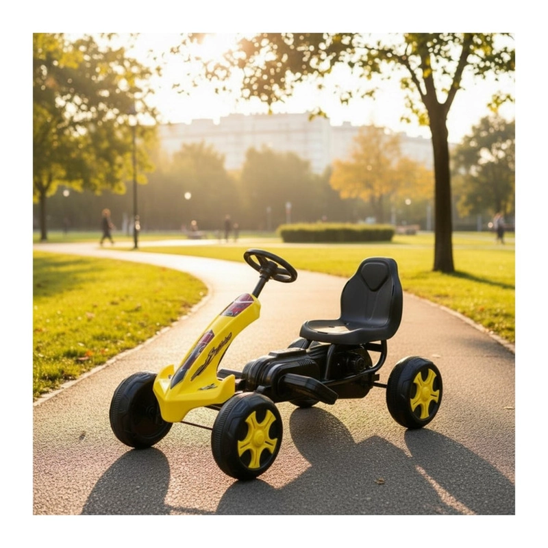 AUTO ELE CTRICO GO KART INFANTIL CARRERA VOLT AMARILLO - 2