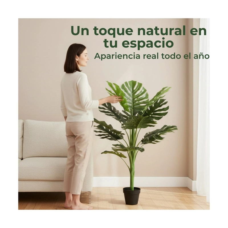 PLANTA ARTIFICIAL MONSTERA HOJA GRANDE 120 CM - 6