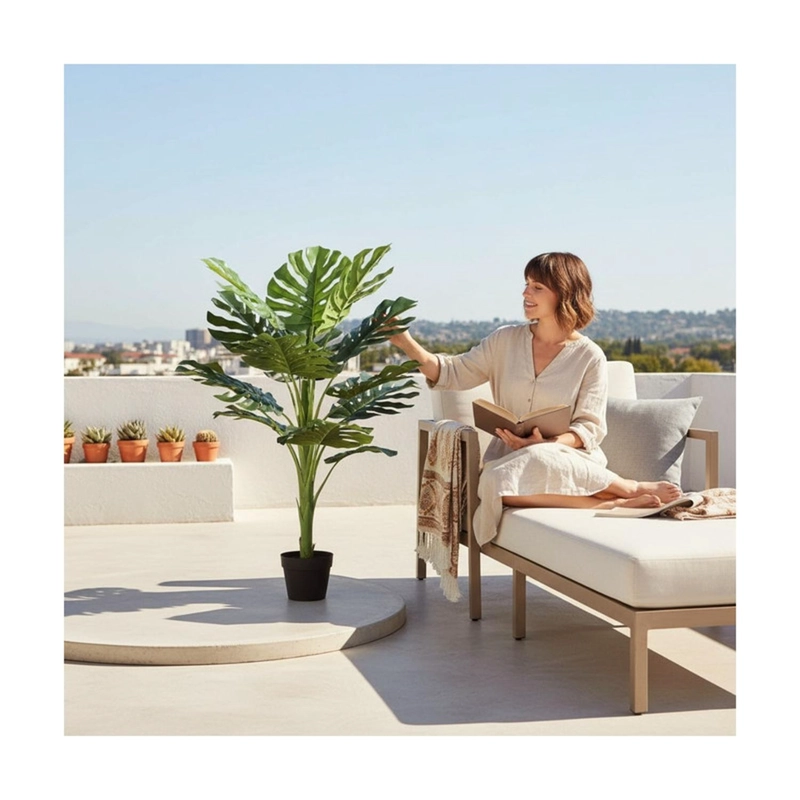 PLANTA ARTIFICIAL MONSTERA HOJA GRANDE 120 CM - 7