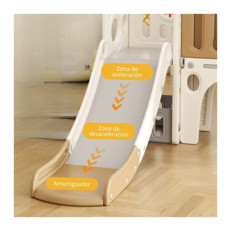 JUEGO RESBALIN INFANTIL COMPACTO ESCALERA Y ARO COFFEE ELF - 4