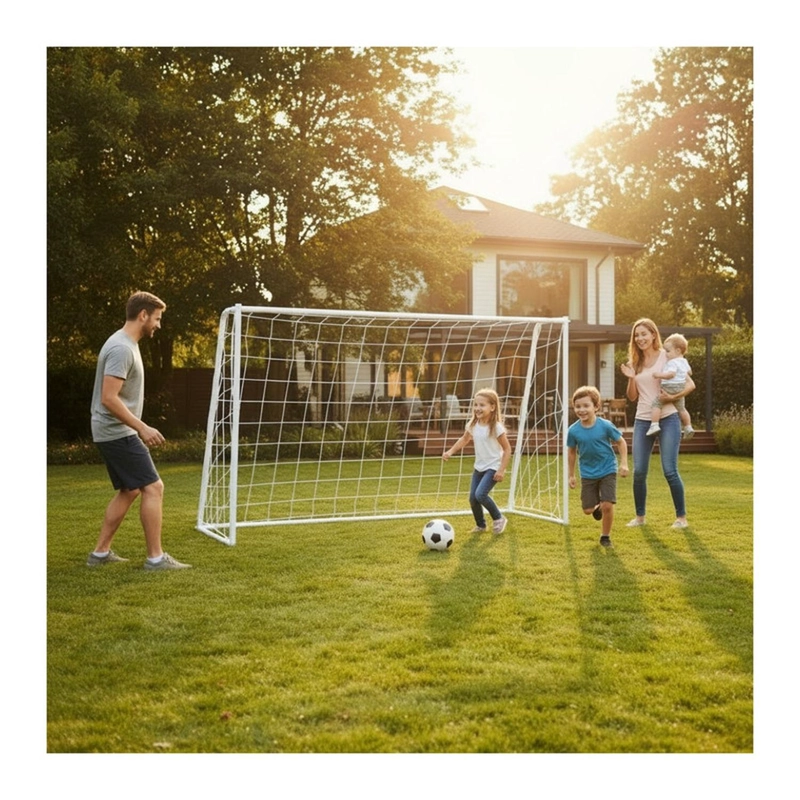 SET DE 2 ARCOS DE FUTBOL METALICO 180X120X65 CM - 2