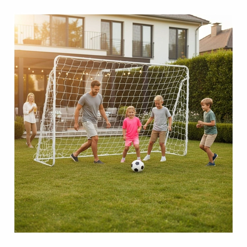 SET DE 2 ARCOS DE FUTBOL GRANDES METALICO 302X207X120 CM - 2