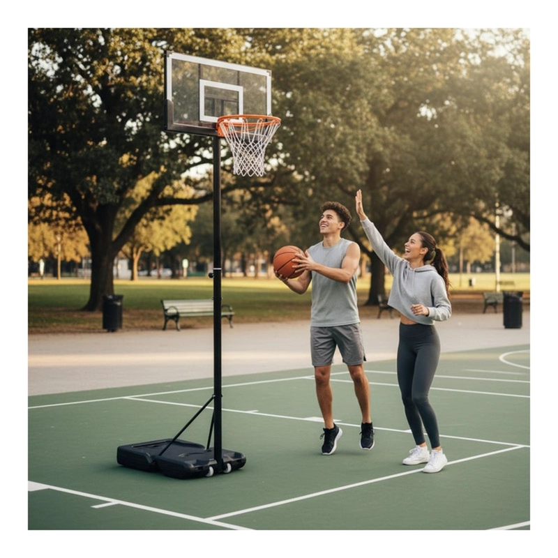 ARO DE BASQUET ALTURA AJUSTABLE CON BASE - 2