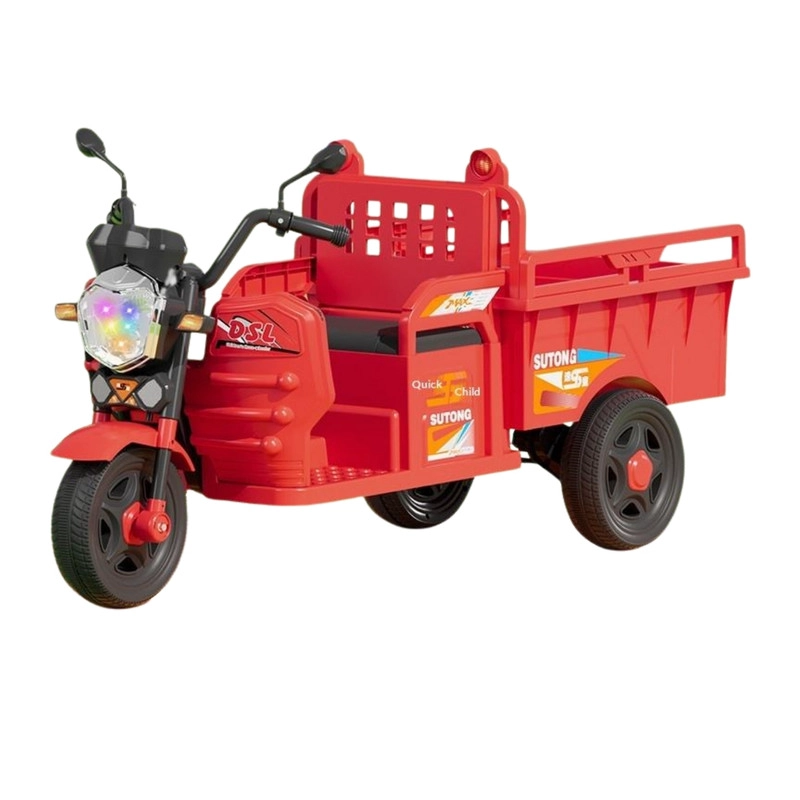 AUTO BATERIA MOTOCARRO ELE CTRICO INFANTIL DE CARGA ROJO - 1