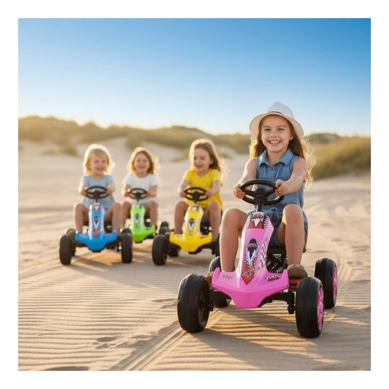AUTO BATERIA GO KART ELE CTRICO INFANTIL VOLT ROSA - 8