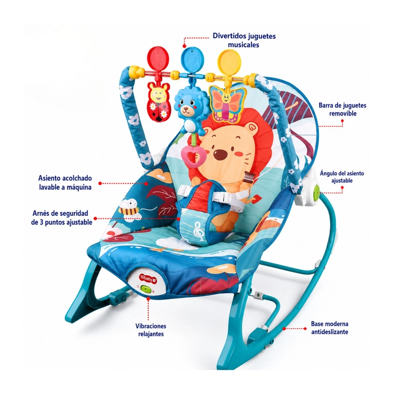 SILLA NIDO VIBRATORIA INFANTIL MUSICAL BEBE SNUG - 4