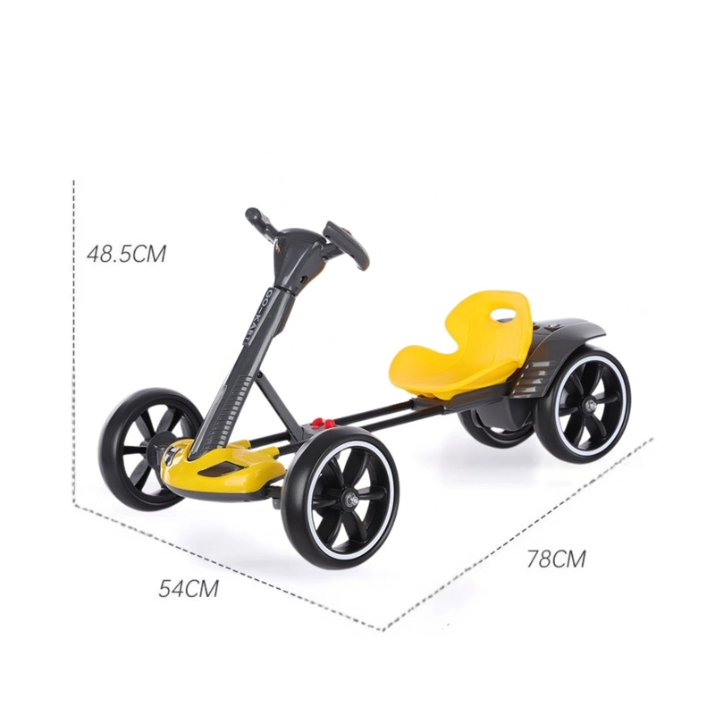 AUTO BATERIA GO KART ELE CTRICO INFANTIL DRIFT AMARILLO - 3
