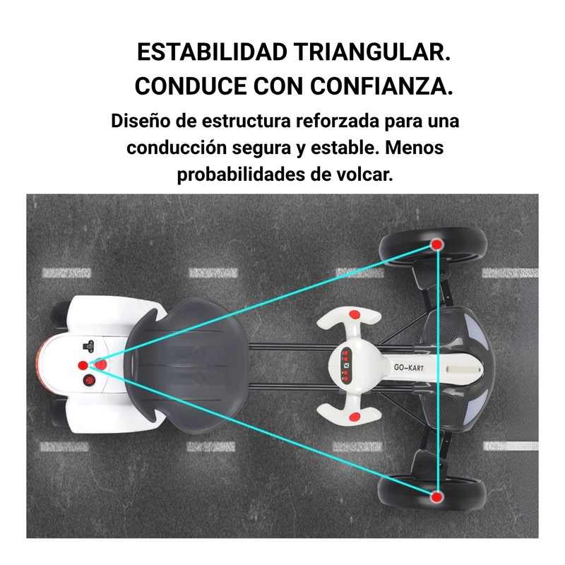 AUTO BATERIA GO KART ELE CTRICO INFANTIL DRIFT AMARILLO - 5